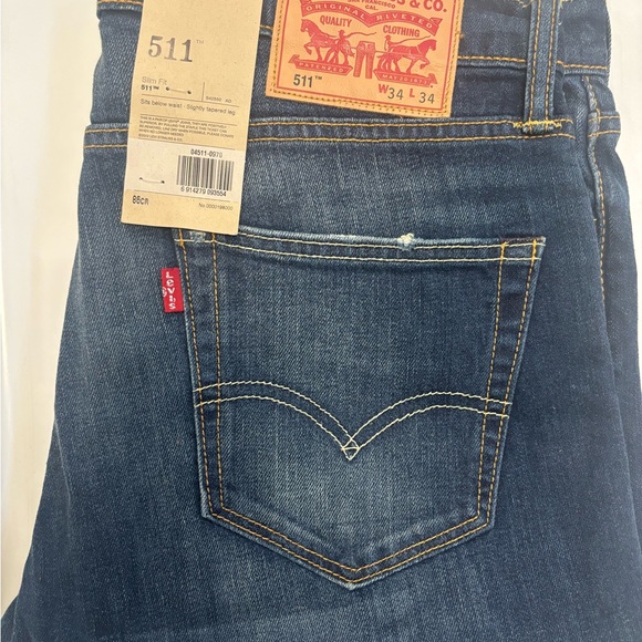 Levi's 511 Dark Blue Jeans - Picture 1 of 11